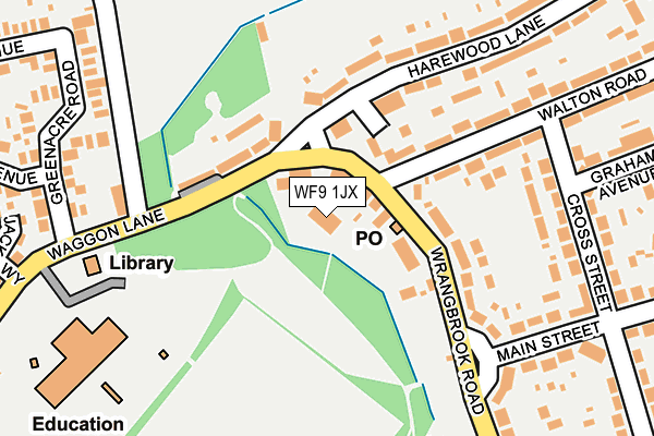WF9 1JX map - OS OpenMap – Local (Ordnance Survey)