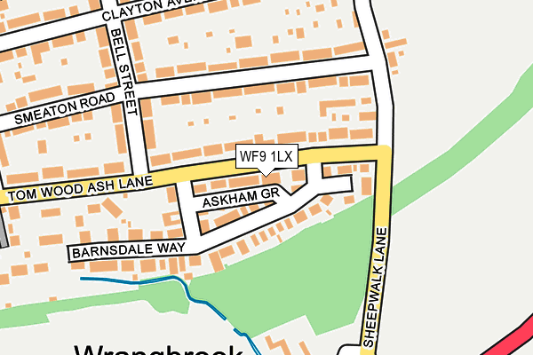 WF9 1LX map - OS OpenMap – Local (Ordnance Survey)