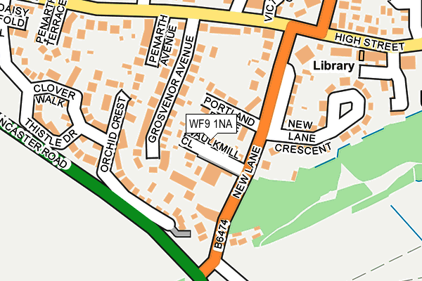 WF9 1NA map - OS OpenMap – Local (Ordnance Survey)