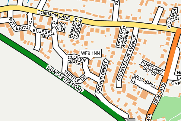 WF9 1NN map - OS OpenMap – Local (Ordnance Survey)