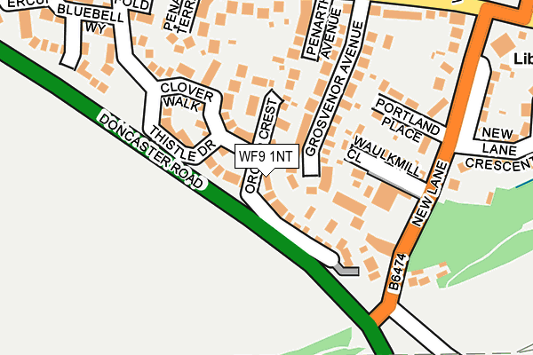 WF9 1NT map - OS OpenMap – Local (Ordnance Survey)