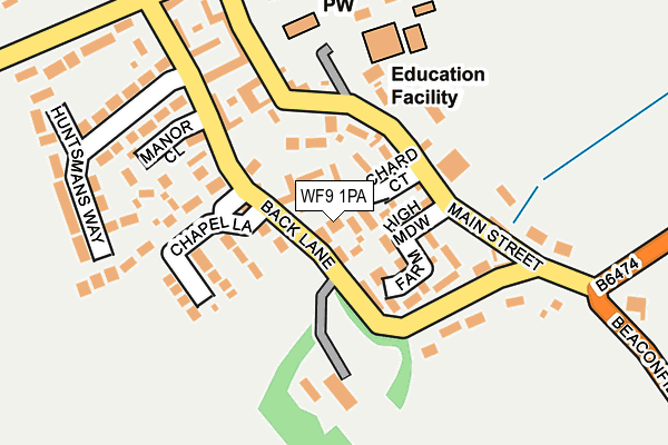 WF9 1PA map - OS OpenMap – Local (Ordnance Survey)