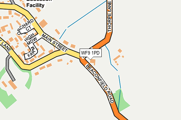 WF9 1PD map - OS OpenMap – Local (Ordnance Survey)