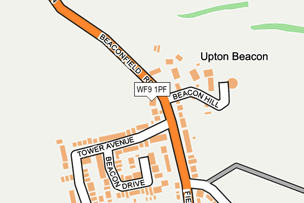 WF9 1PF map - OS OpenMap – Local (Ordnance Survey)