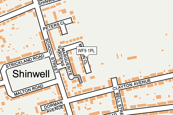WF9 1PL map - OS OpenMap – Local (Ordnance Survey)