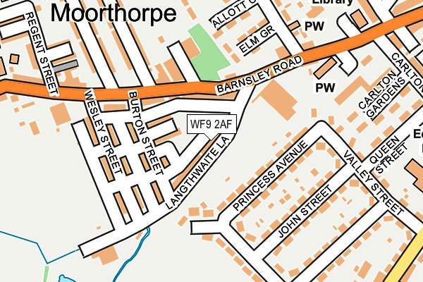 WF9 2AF map - OS OpenMap – Local (Ordnance Survey)