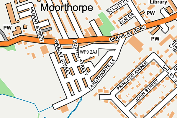 WF9 2AJ map - OS OpenMap – Local (Ordnance Survey)