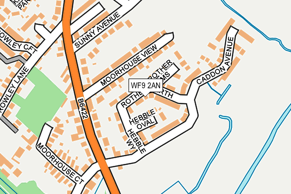 WF9 2AN map - OS OpenMap – Local (Ordnance Survey)