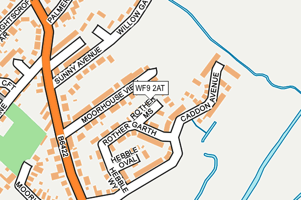 WF9 2AT map - OS OpenMap – Local (Ordnance Survey)