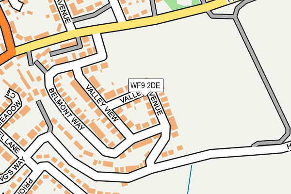 WF9 2DE map - OS OpenMap – Local (Ordnance Survey)