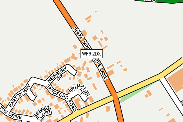 WF9 2DX map - OS OpenMap – Local (Ordnance Survey)