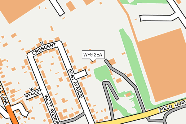 WF9 2EA map - OS OpenMap – Local (Ordnance Survey)