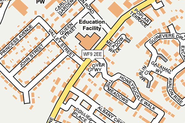 WF9 2EE map - OS OpenMap – Local (Ordnance Survey)