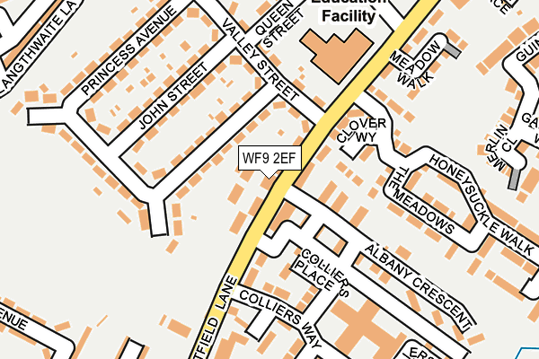 WF9 2EF map - OS OpenMap – Local (Ordnance Survey)