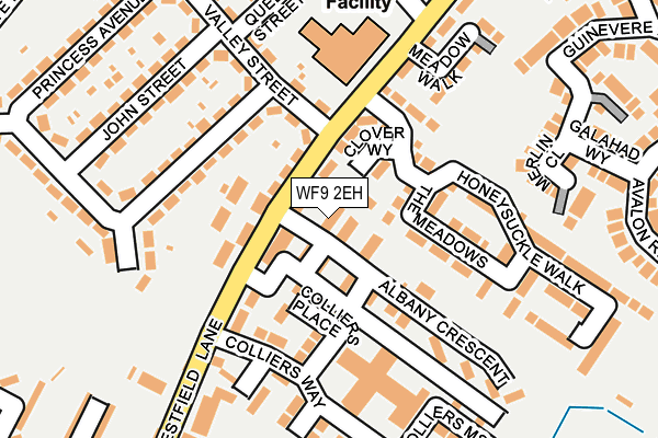 WF9 2EH map - OS OpenMap – Local (Ordnance Survey)