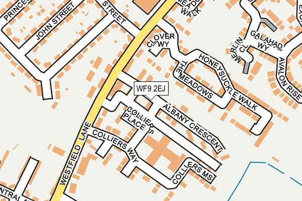 WF9 2EJ map - OS OpenMap – Local (Ordnance Survey)