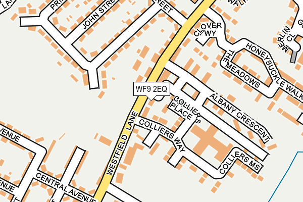 WF9 2EQ map - OS OpenMap – Local (Ordnance Survey)