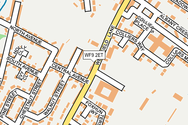 WF9 2ET map - OS OpenMap – Local (Ordnance Survey)