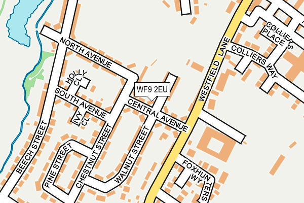 WF9 2EU map - OS OpenMap – Local (Ordnance Survey)