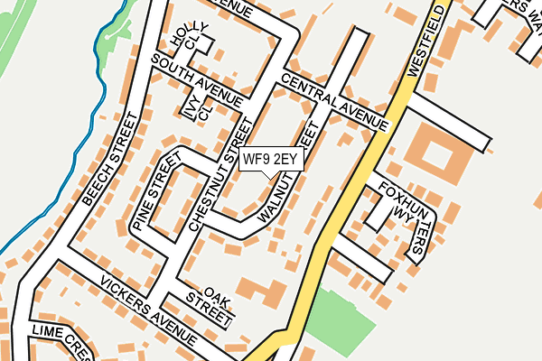 WF9 2EY map - OS OpenMap – Local (Ordnance Survey)