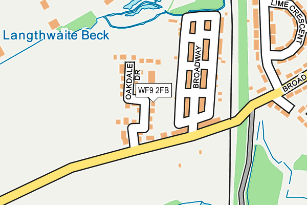 WF9 2FB map - OS OpenMap – Local (Ordnance Survey)