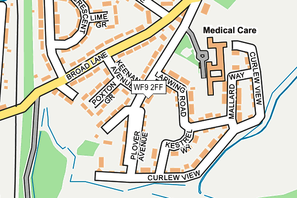 WF9 2FF map - OS OpenMap – Local (Ordnance Survey)