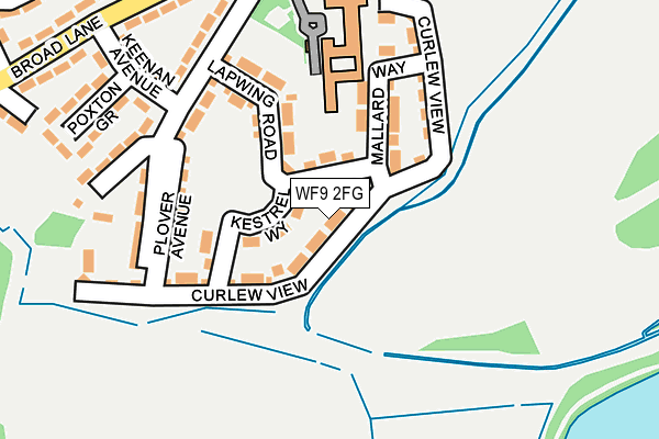 WF9 2FG map - OS OpenMap – Local (Ordnance Survey)