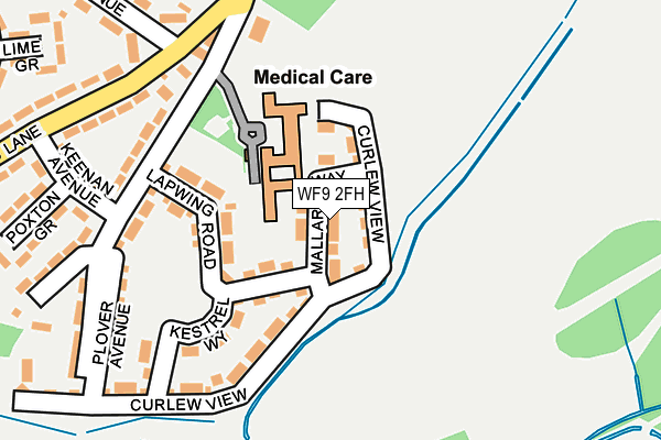 WF9 2FH map - OS OpenMap – Local (Ordnance Survey)