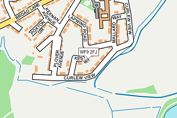 WF9 2FJ map - OS OpenMap – Local (Ordnance Survey)