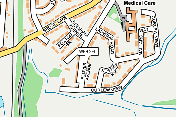WF9 2FL map - OS OpenMap – Local (Ordnance Survey)