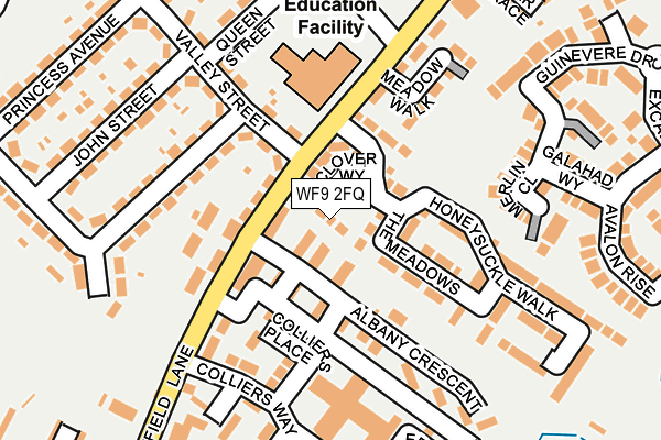 WF9 2FQ map - OS OpenMap – Local (Ordnance Survey)