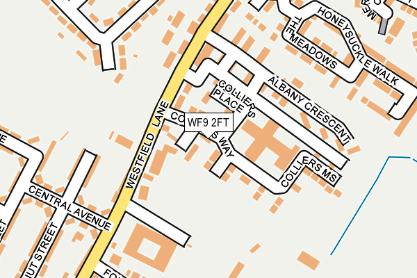 WF9 2FT map - OS OpenMap – Local (Ordnance Survey)