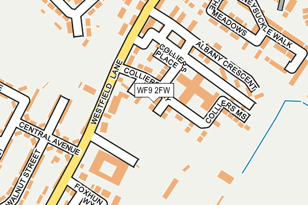 WF9 2FW map - OS OpenMap – Local (Ordnance Survey)