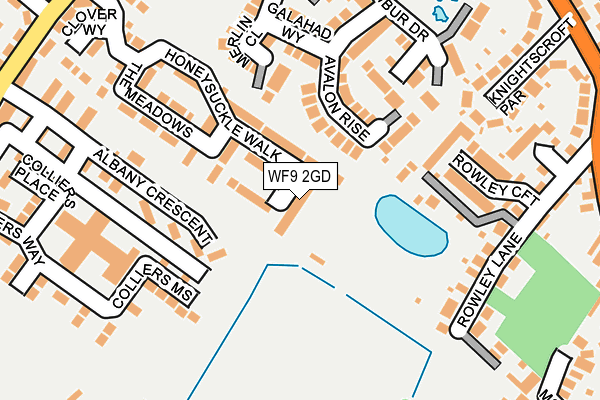 WF9 2GD map - OS OpenMap – Local (Ordnance Survey)