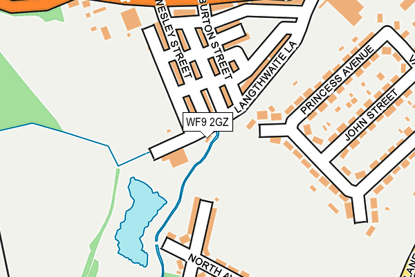 WF9 2GZ map - OS OpenMap – Local (Ordnance Survey)