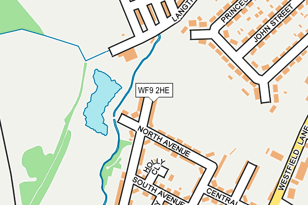 WF9 2HE map - OS OpenMap – Local (Ordnance Survey)
