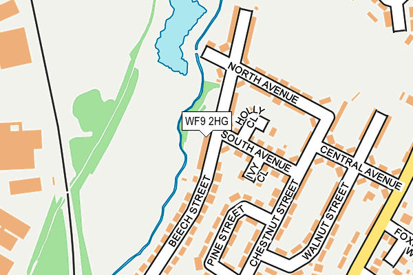 WF9 2HG map - OS OpenMap – Local (Ordnance Survey)