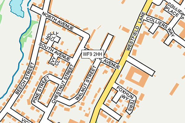 WF9 2HH map - OS OpenMap – Local (Ordnance Survey)