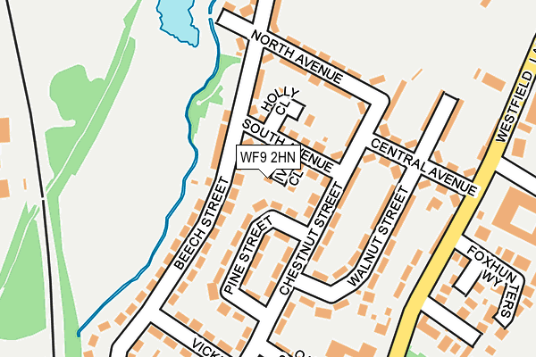 WF9 2HN map - OS OpenMap – Local (Ordnance Survey)