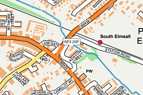 WF9 2HP map - OS OpenMap – Local (Ordnance Survey)