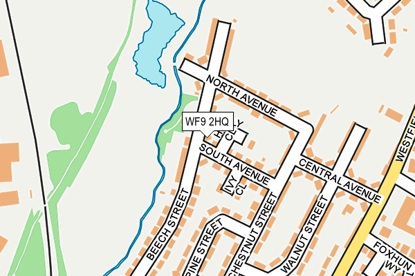 WF9 2HQ map - OS OpenMap – Local (Ordnance Survey)