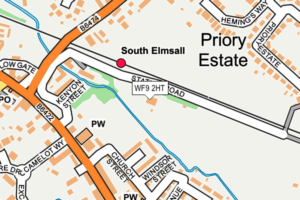 WF9 2HT map - OS OpenMap – Local (Ordnance Survey)