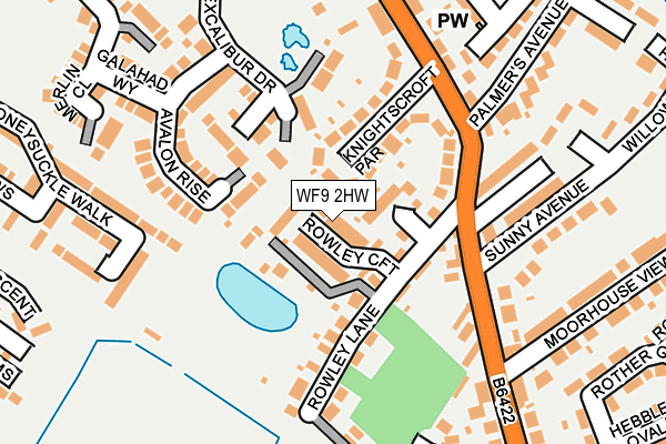 WF9 2HW map - OS OpenMap – Local (Ordnance Survey)
