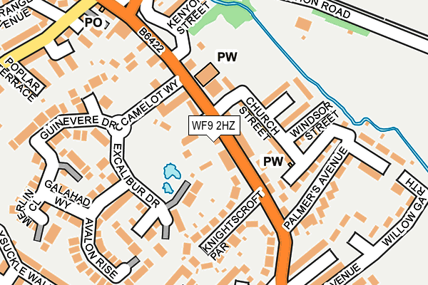 WF9 2HZ map - OS OpenMap – Local (Ordnance Survey)