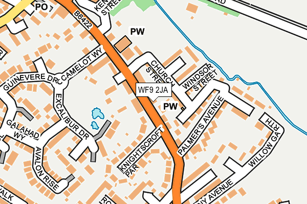 WF9 2JA map - OS OpenMap – Local (Ordnance Survey)