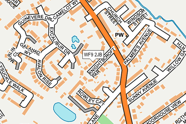 WF9 2JB map - OS OpenMap – Local (Ordnance Survey)