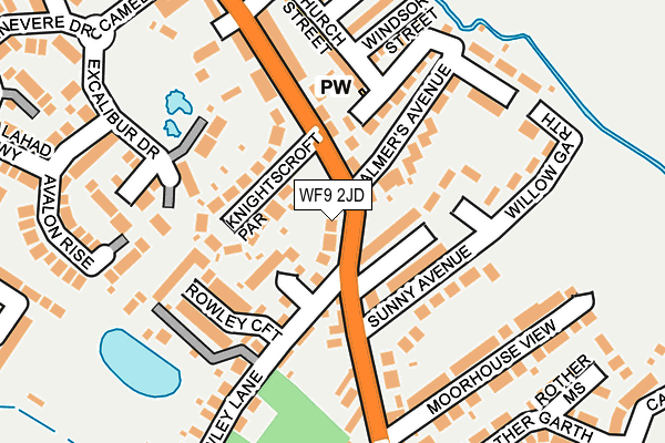 WF9 2JD map - OS OpenMap – Local (Ordnance Survey)