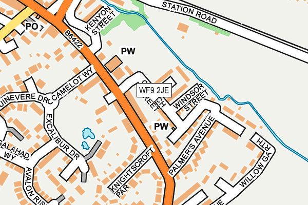 WF9 2JE map - OS OpenMap – Local (Ordnance Survey)