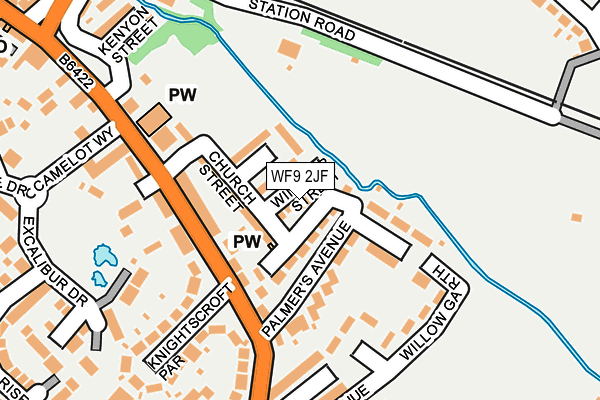 WF9 2JF map - OS OpenMap – Local (Ordnance Survey)