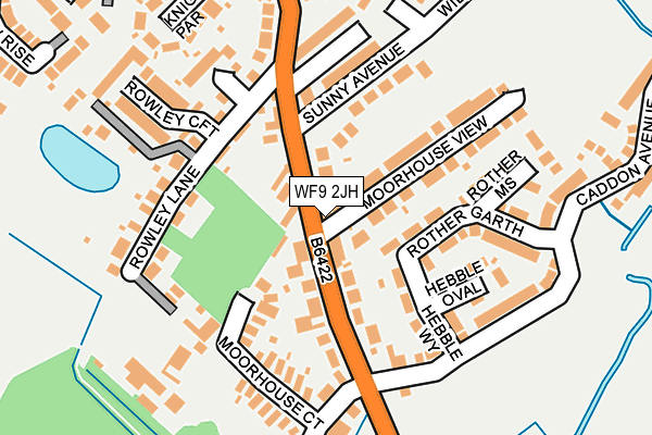WF9 2JH map - OS OpenMap – Local (Ordnance Survey)